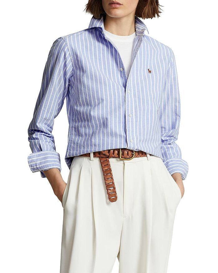 

Полосатая оксфордская рубашка классического кроя Ralph Lauren