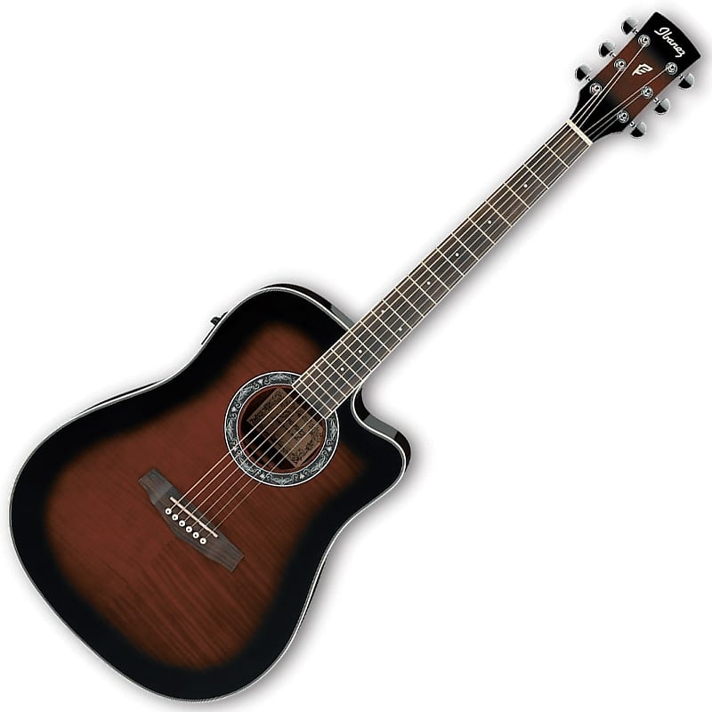 Акустическая гитара Ibanez PF28ECE Ac-El Guitar - Dark Violin Sunburst