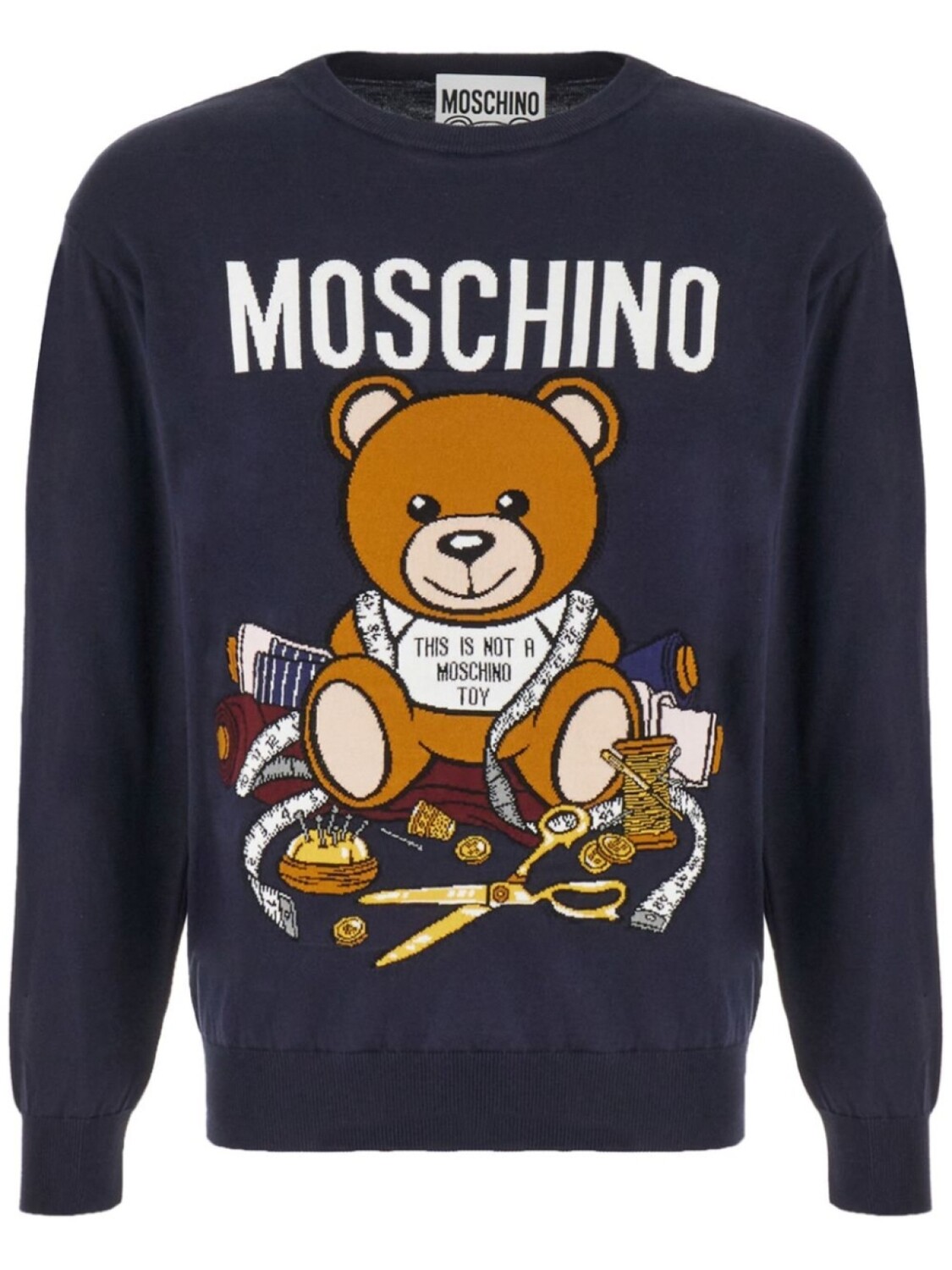 

Джемпер с интарсией Moschino, синий