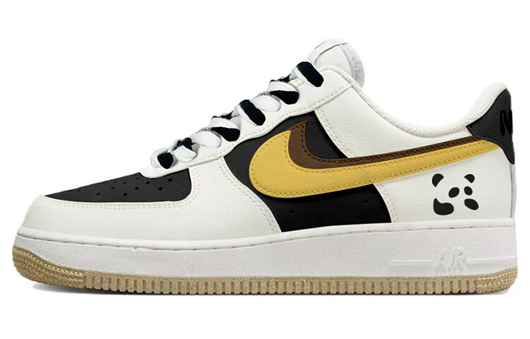 

Кроссовки Nike Air Force 1 Skateboarding Shoes Women's Low-top Yellow, черный