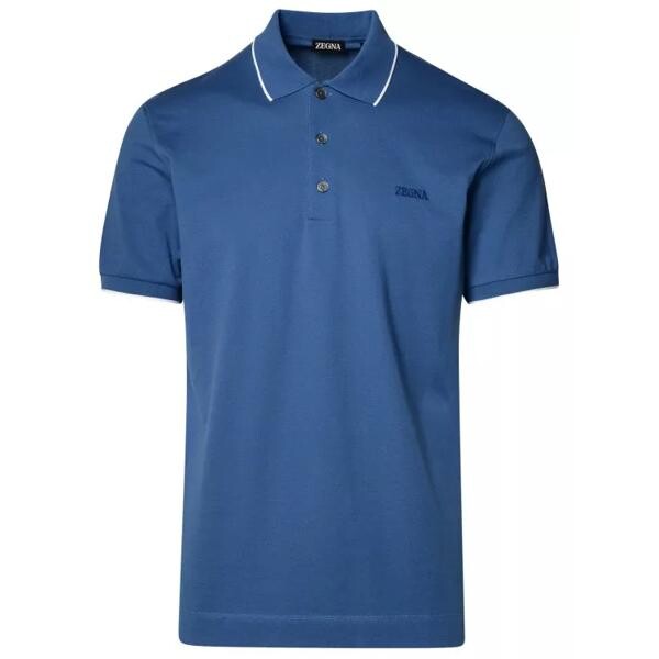 

Футболка polo shirt in cotton Zegna, синий