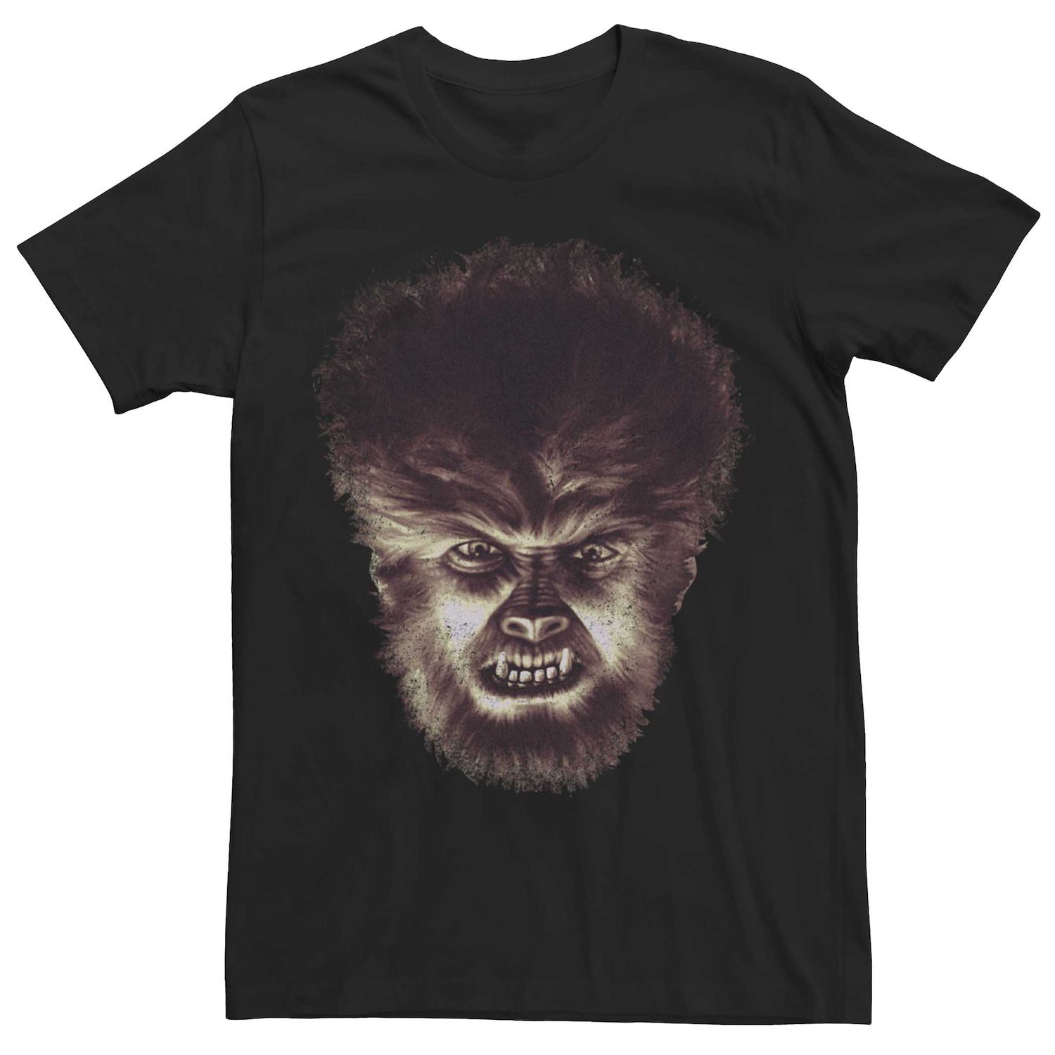 Мужская универсальная футболка Wolfman с большим лицом Licensed Character