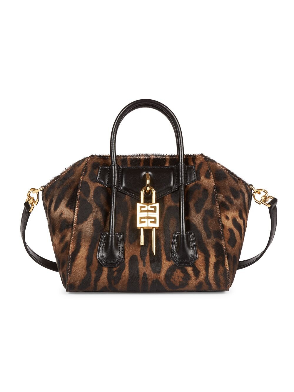 

Сумка Antigona из телячьей шерсти с леопардовым принтом Givenchy, черный