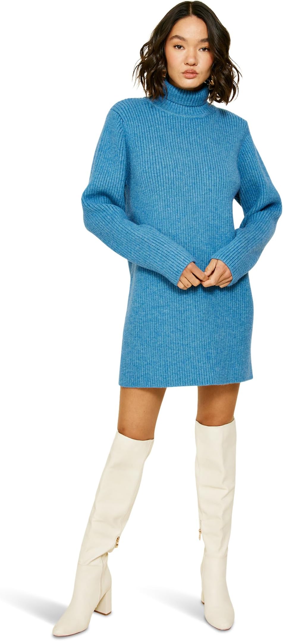 Мини-платье-свитер Barton line and dot, цвет Cobalt Blue платье line and dot barton mini sweaterdress цвет cobalt blue
