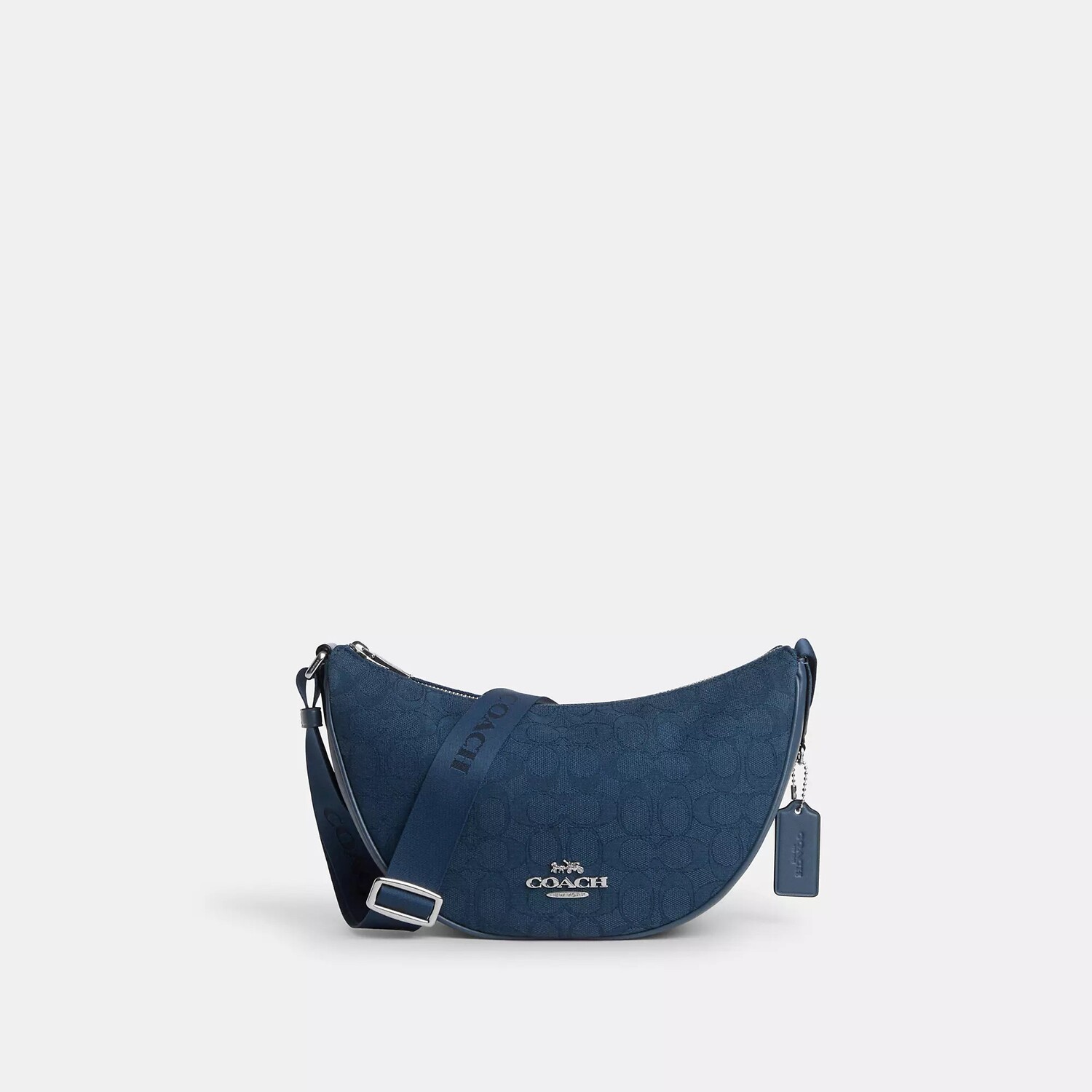 

Сумка на плечо Coach Outlet Pace из фирменного жаккарда, цвет Silver/Denim/Dark Denim