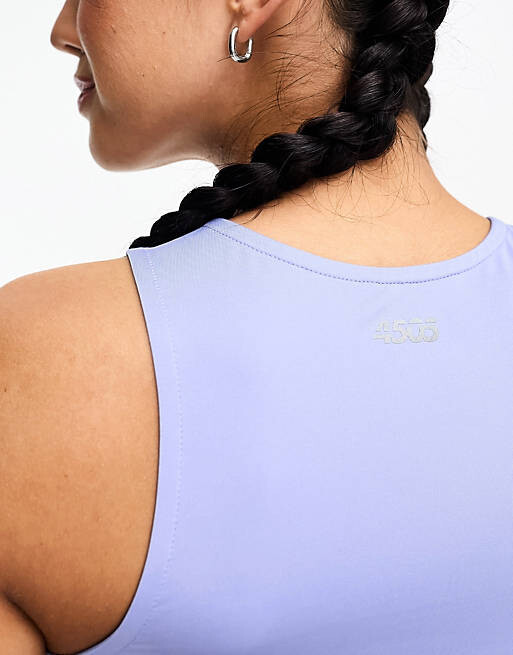 

Слегка укороченный топ василькового цвета ASOS 4505 Icon