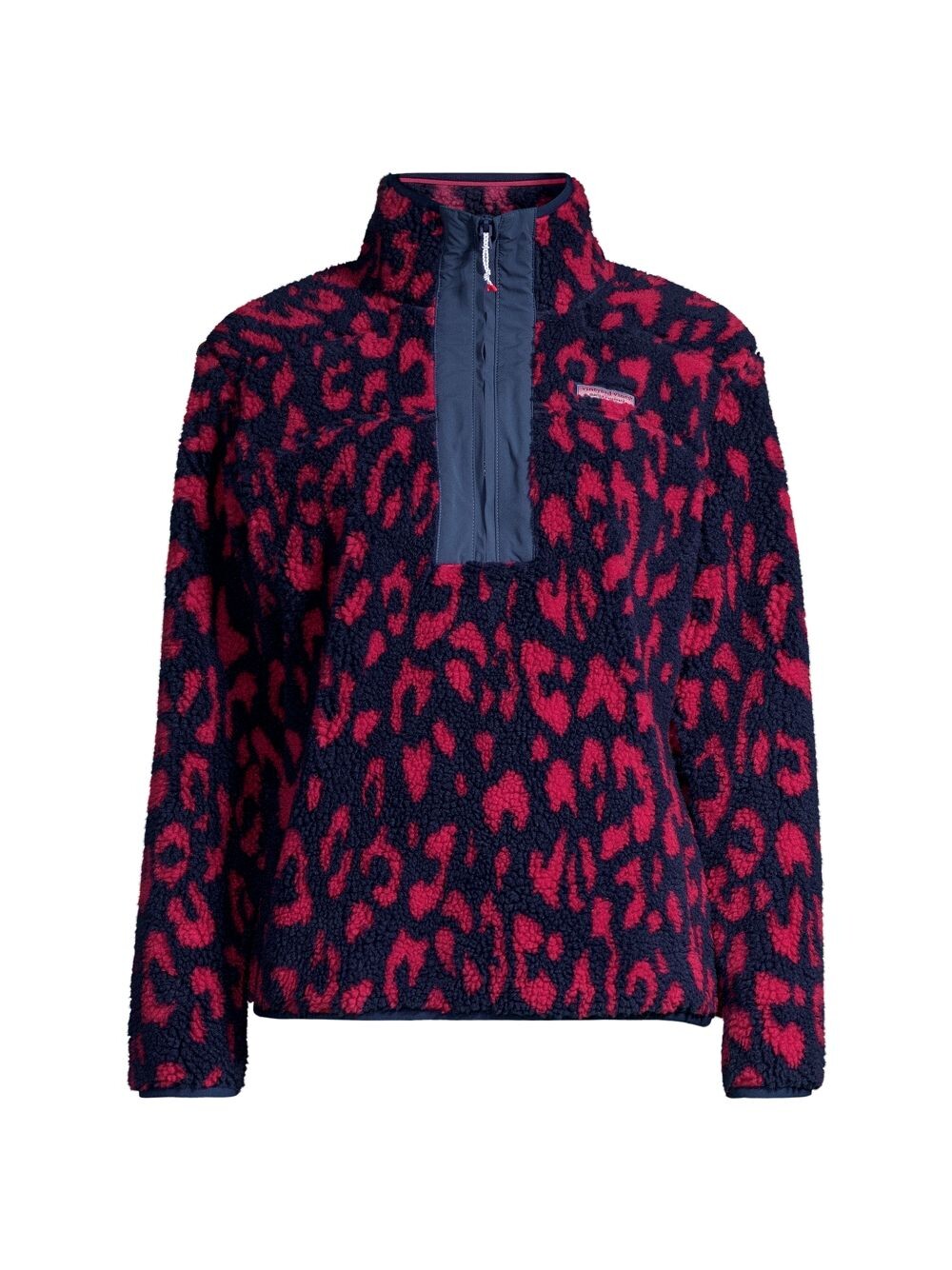 

Пуловер с леопардовым принтом Falling For Supershep Vineyard Vines, красный