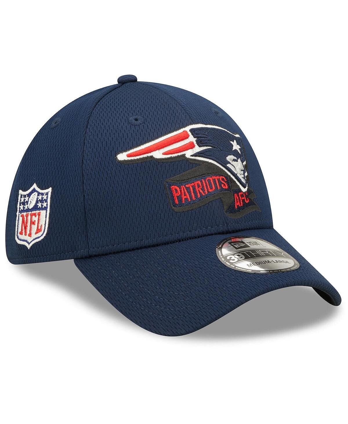 

Мужская темно-синяя кепка New England Patriots 2022 Sideline 39THIRTY Coaches Flex Hat New Era