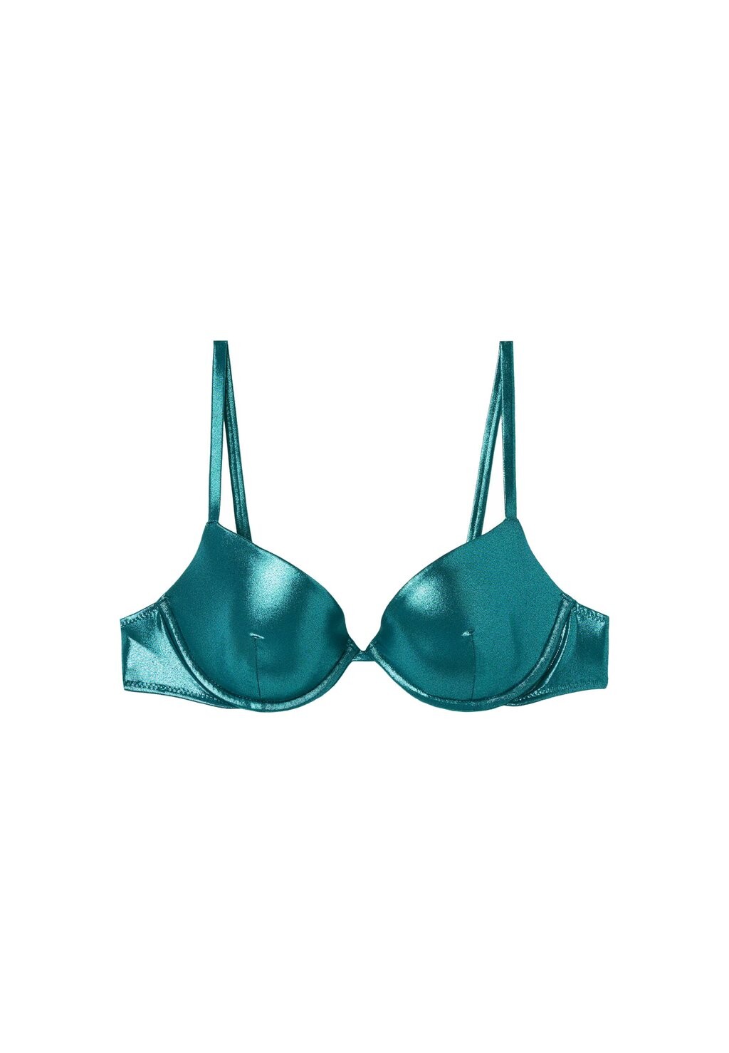 

Верх бикини METALLIC SKIN Calzedonia, зеленый металлик