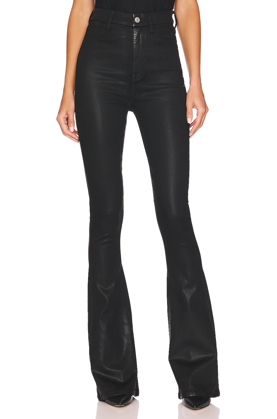 

Ботинки 7 For All Mankind Ultra High Rise Skinny, цвет Coated Black
