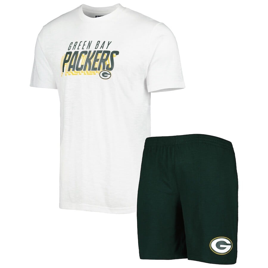 

Пижамный комплект Concepts Sport Green Bay Packers, зеленый