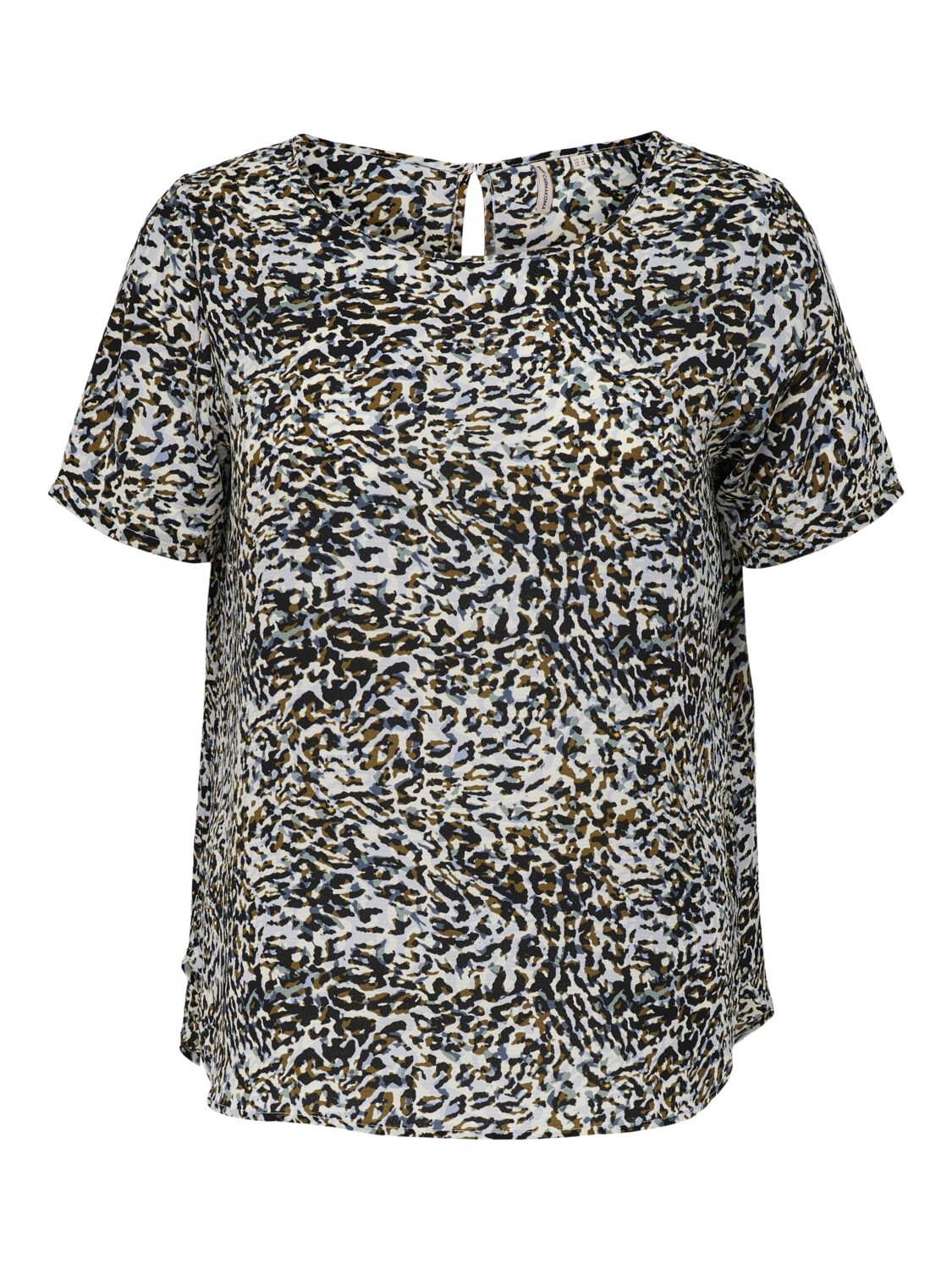 

Блуза ONLY Kurzarm Design Plus Size Curvy Shirt CARVICA Übergröße, белый