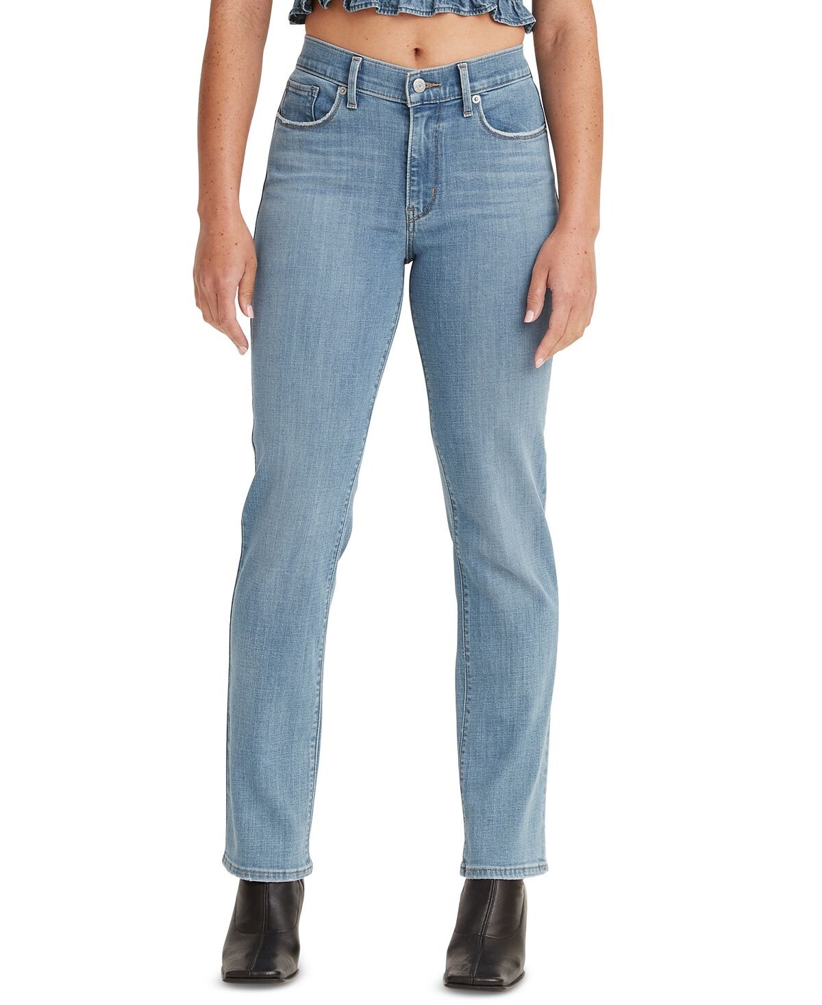

Женские классические прямые джинсы короткой длины Levi's