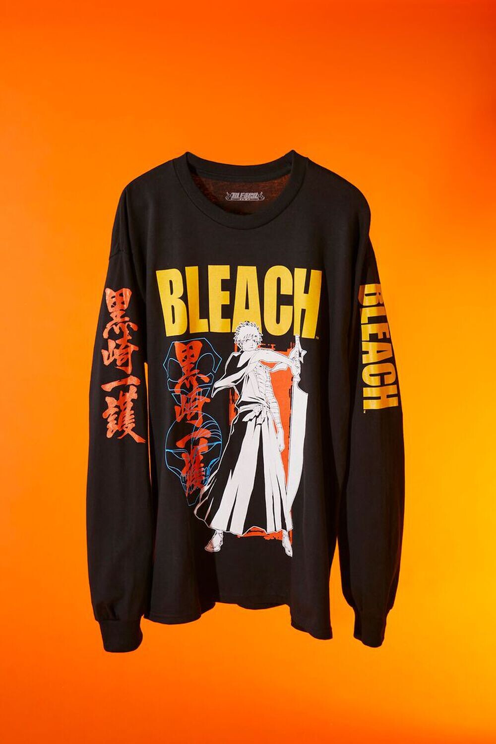 

Футболка с длинными рукавами и рисунком Bleach Forever 21, черный