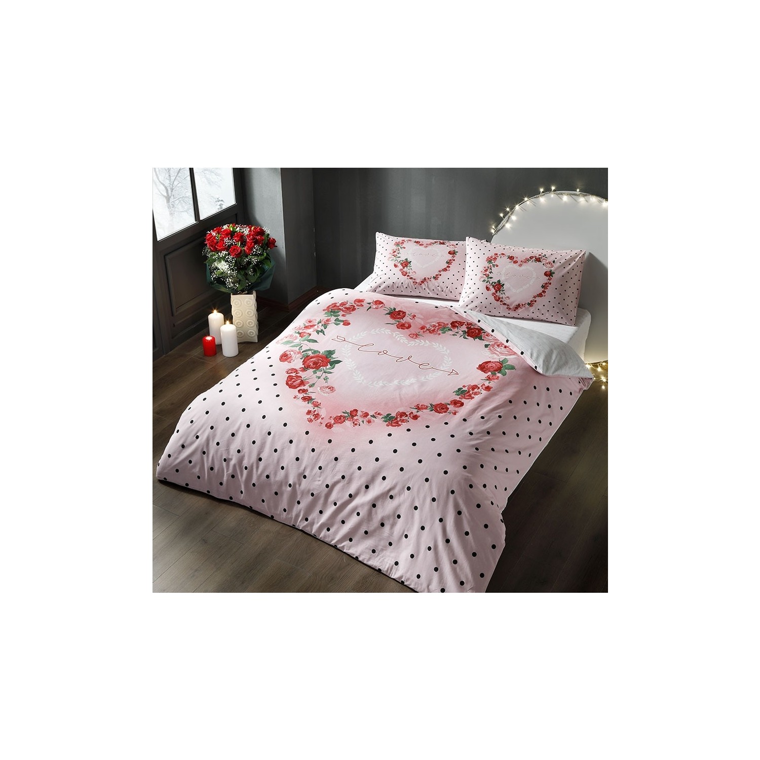цена Tac День святого Валентина Glow Shining Комплект постельного белья Lover Розовый
