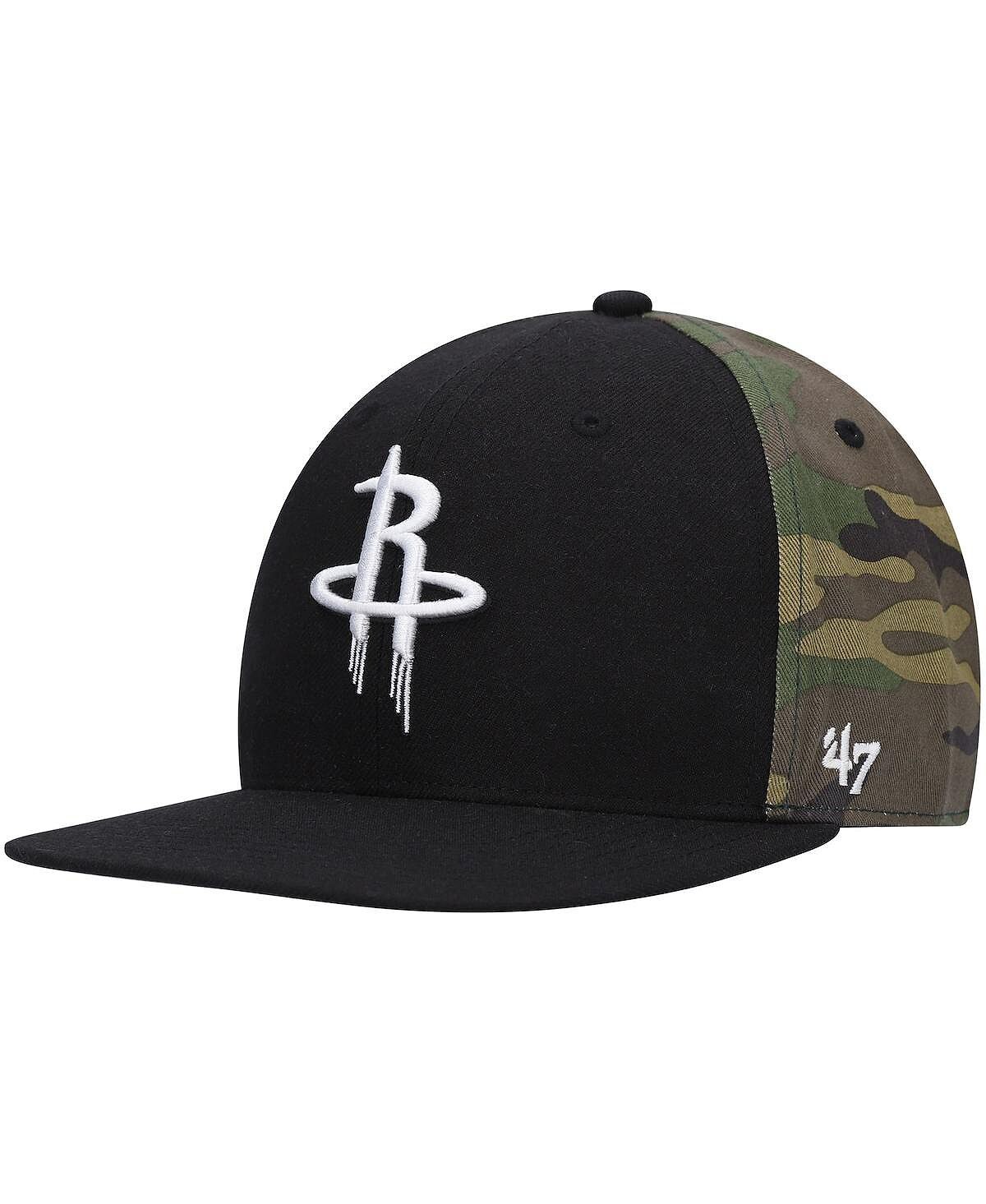 

Мужская кепка '47 Black Camo Houston Rockets Bramble Captain Snapback '47 Brand