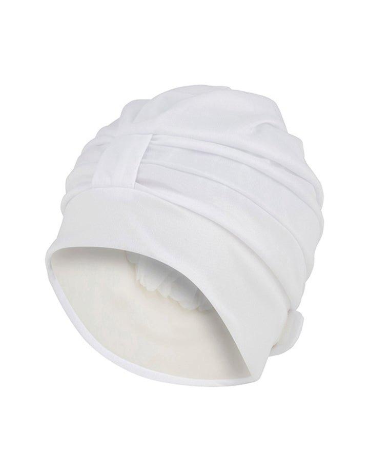 цена Шапочка для плавания из драпированной ткани Fashy, белый