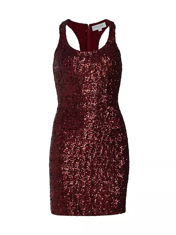

Мини-платье-майка с пайетками Michael Kors Collection, цвет merlot