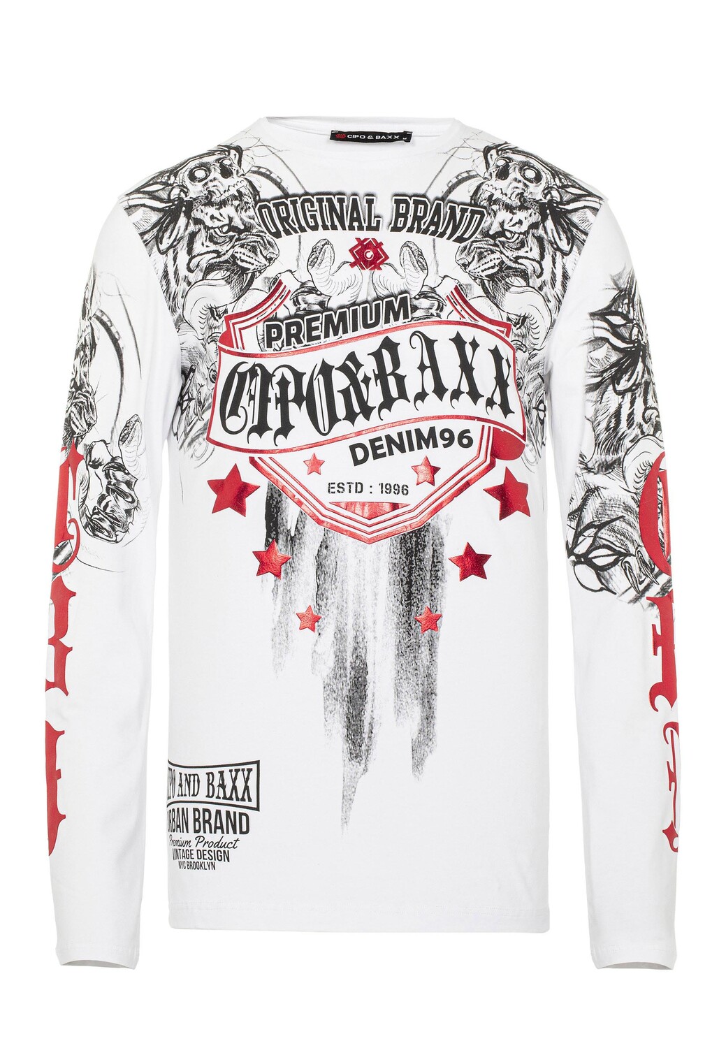 

Лонгслив Cipo & Baxx Langarmshirt, белый