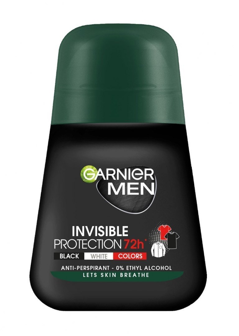 

Garnier, Men, Шариковый дезодорант Invisible Protection 72h Black White Colors, 50 мл