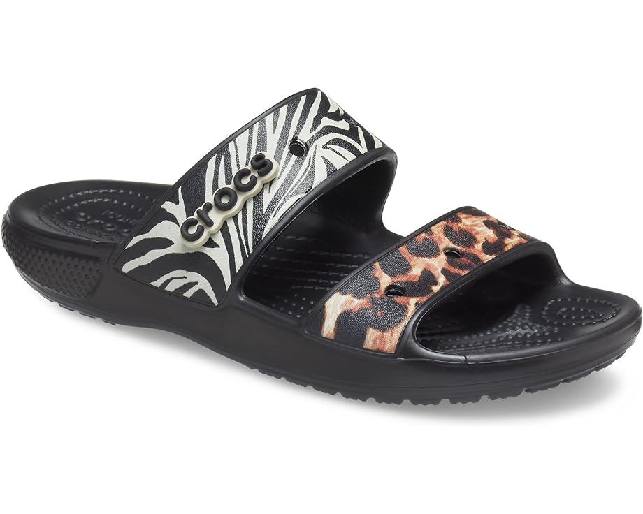 Сандалии Crocs Classic Sandal - Seasonal Graphics, цвет Black/Multi Animal Remix