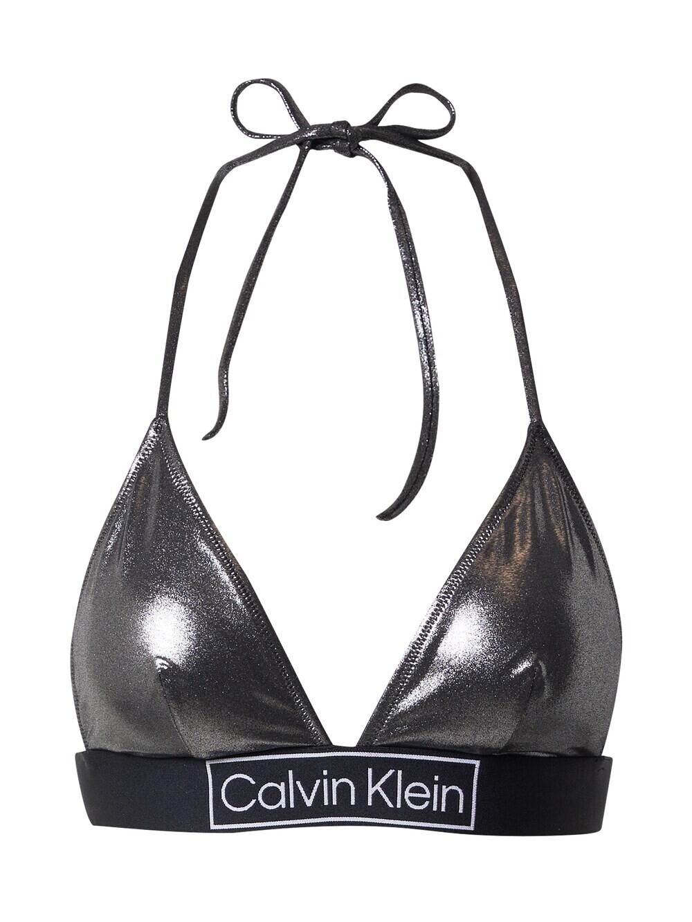 

Треугольный топ бикини Calvin Klein, черный