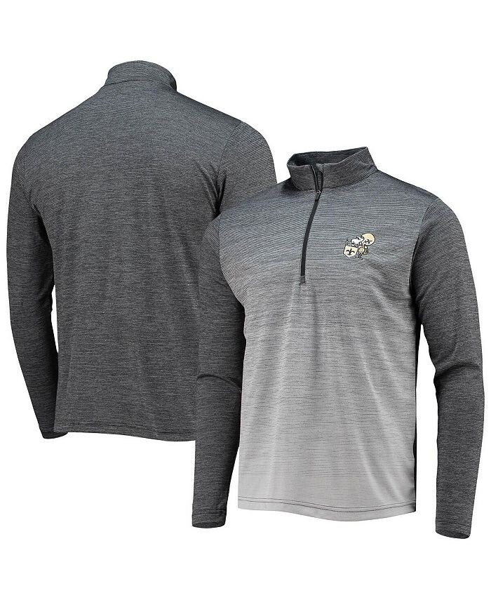 

Мужская черная, серо-бежевая куртка New Orleans Saints Throwback Cycle с молнией на четверть Antigua, черный