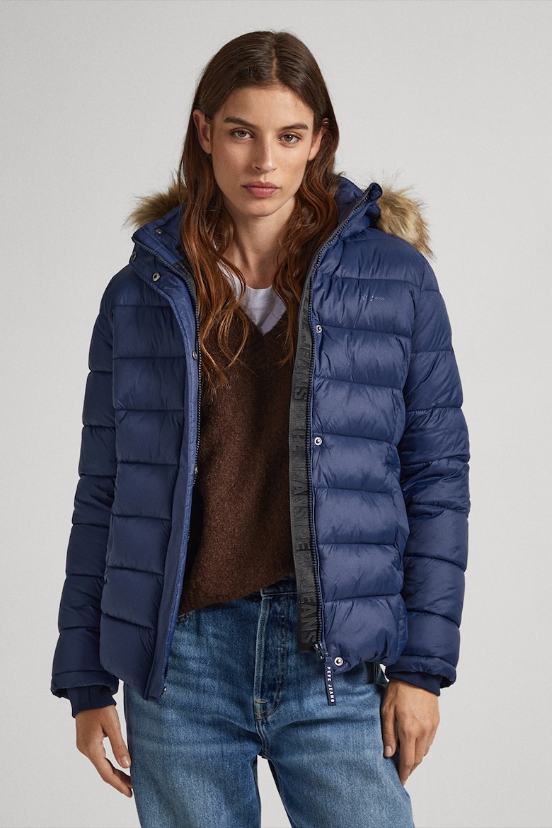 Водонепроницаемая утепленная зимняя куртка с капюшоном Pepe Jeans London, синий