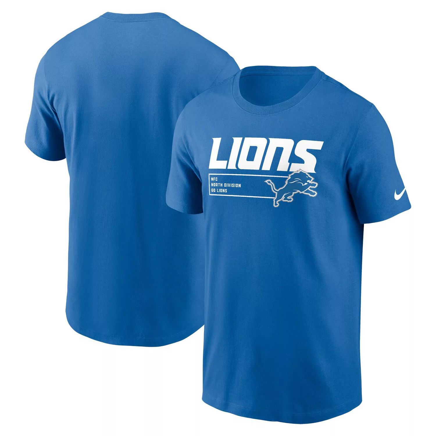 мужская белая игровая майка nike detroit lions jared goff 16 Мужская синяя футболка Detroit Lions Division Essential Nike