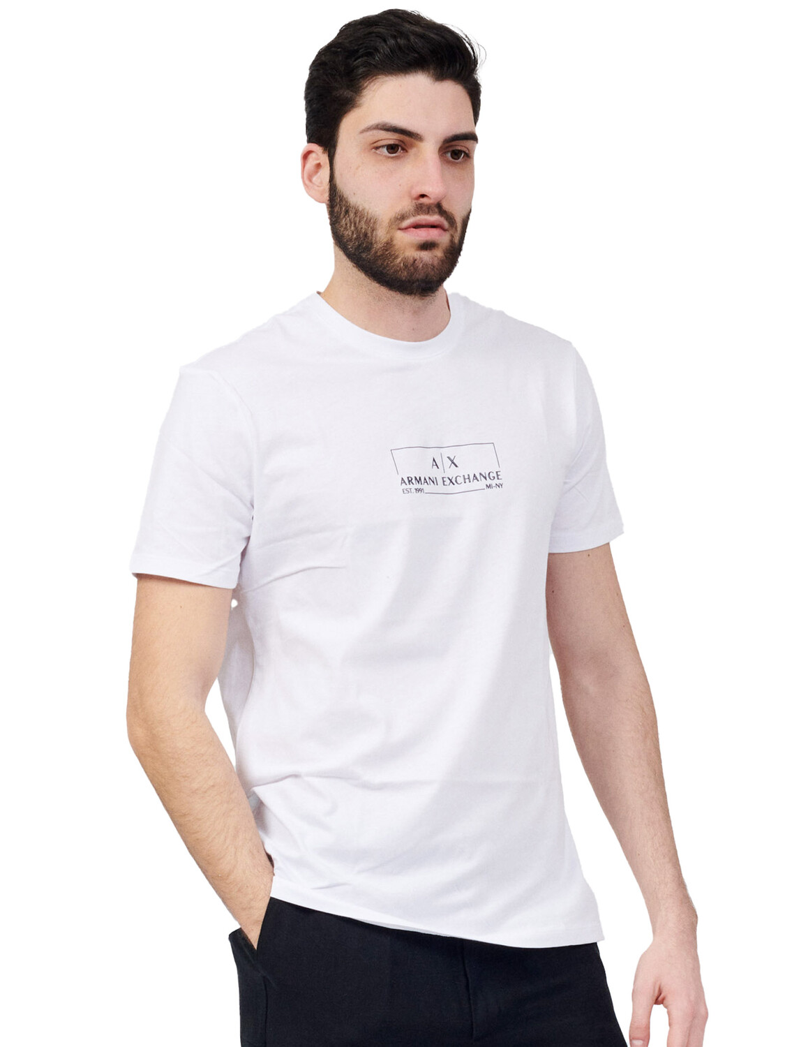 

Футболка узкого кроя ARMANI Exchange, белый