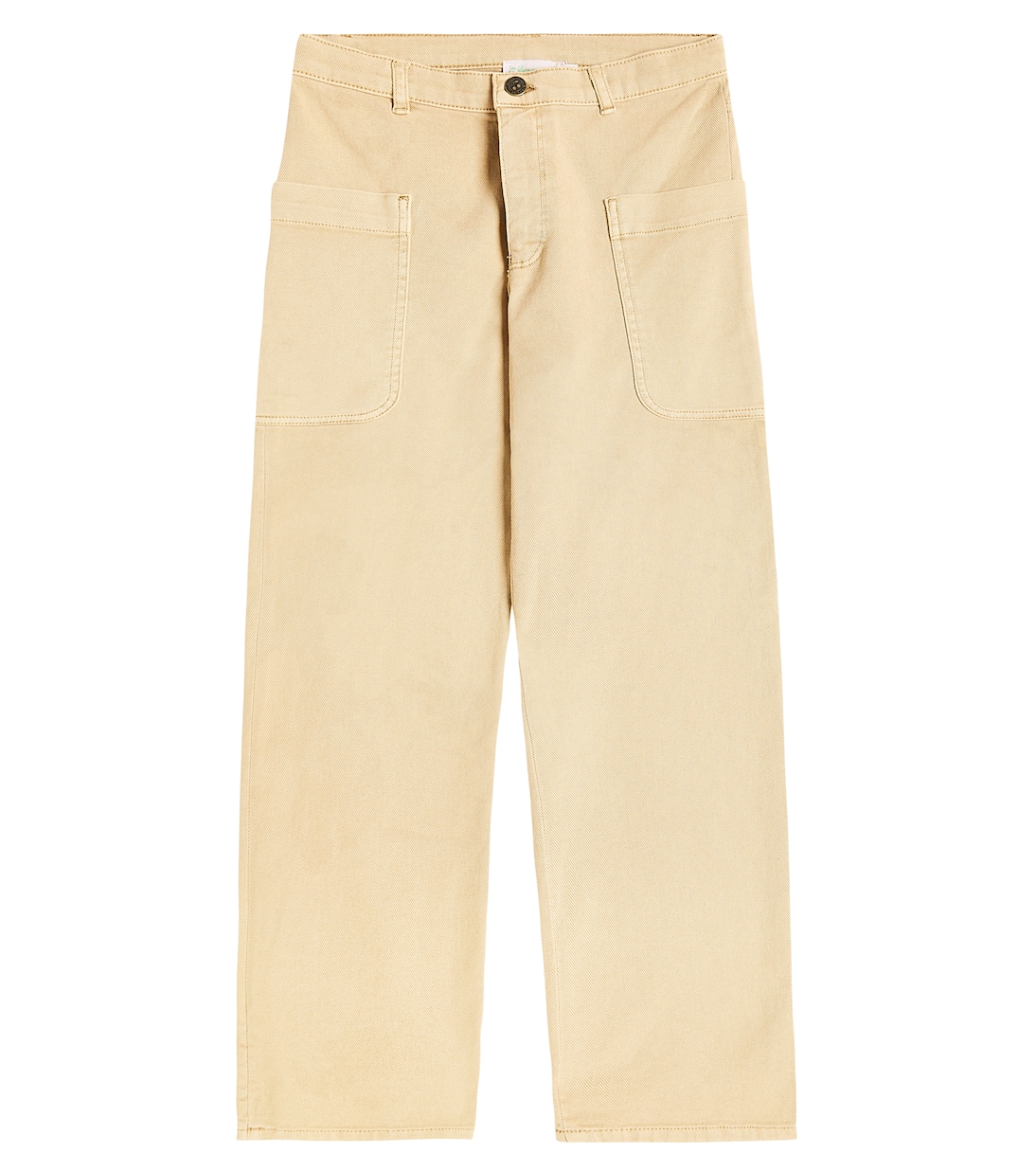 Широкие брюки из хлопка с петлями Bonpoint, бежевый цена и фото
