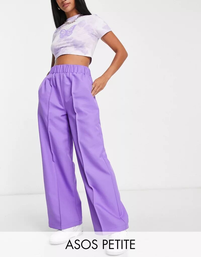 

Элегантные фиолетовые брюки с эластичным поясом ASOS Petite