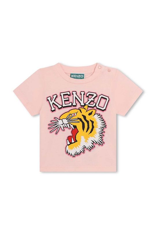 Детская хлопковая футболка Kenzo Kids Kenzo kids, розовый