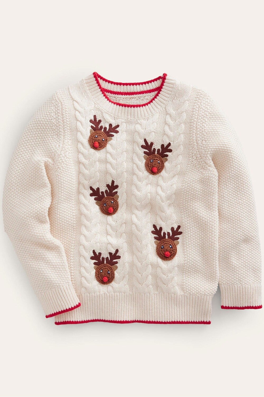 

Джемпер Rudolph с помпонами Boden, бежевый