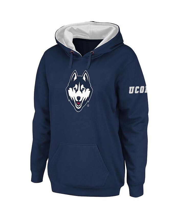 

Женский темно-синий пуловер с капюшоном и большим логотипом UConn Huskies Stadium Athletic, синий