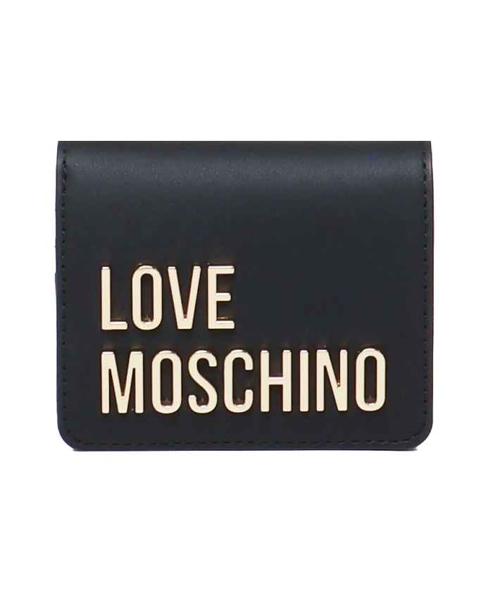 

Кошелек из экокожи с отделениями для карт Love Moschino, черный