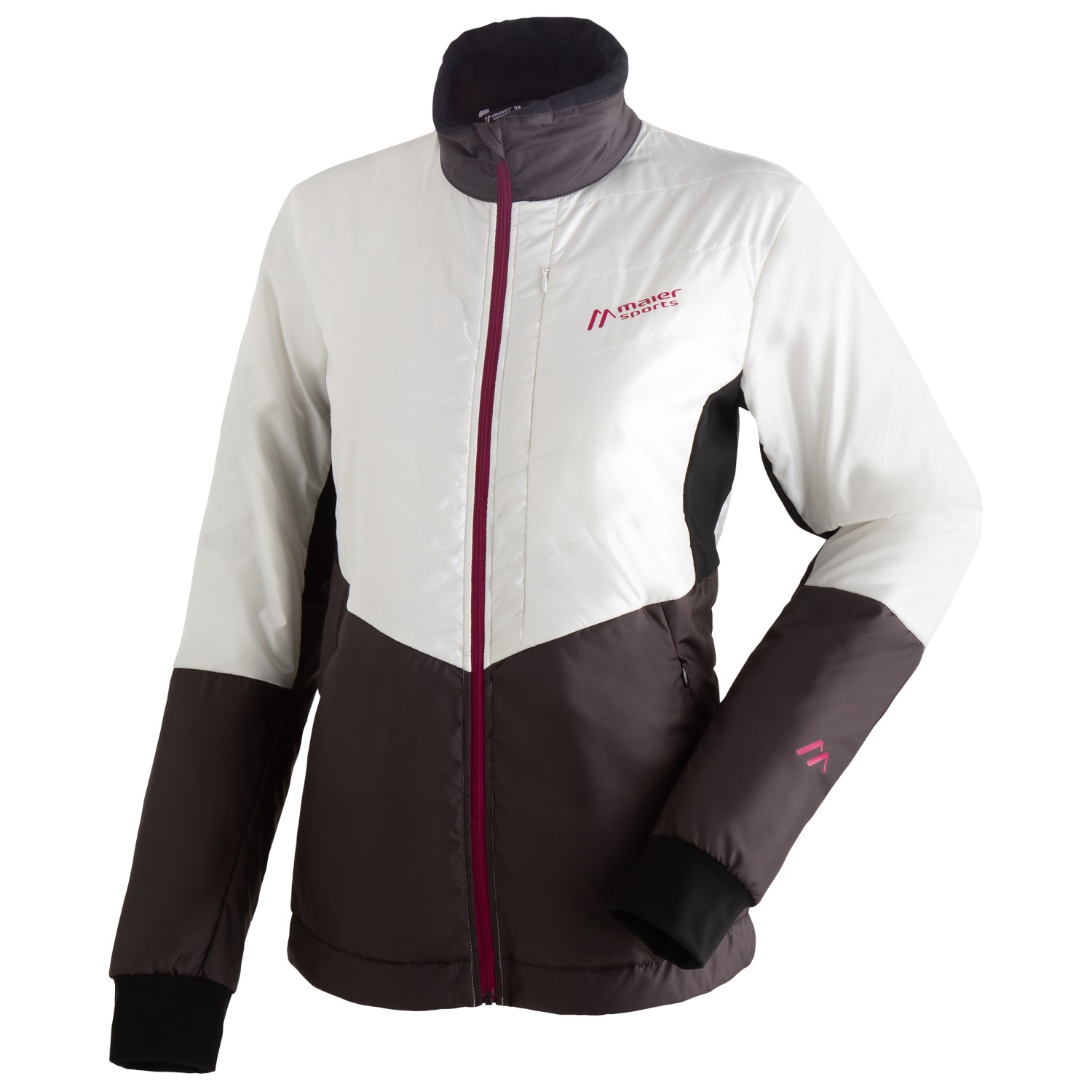 Куртка для беговых лыж Maier Sports Women's Skjoma Wool, цвет White/Black/Magenta