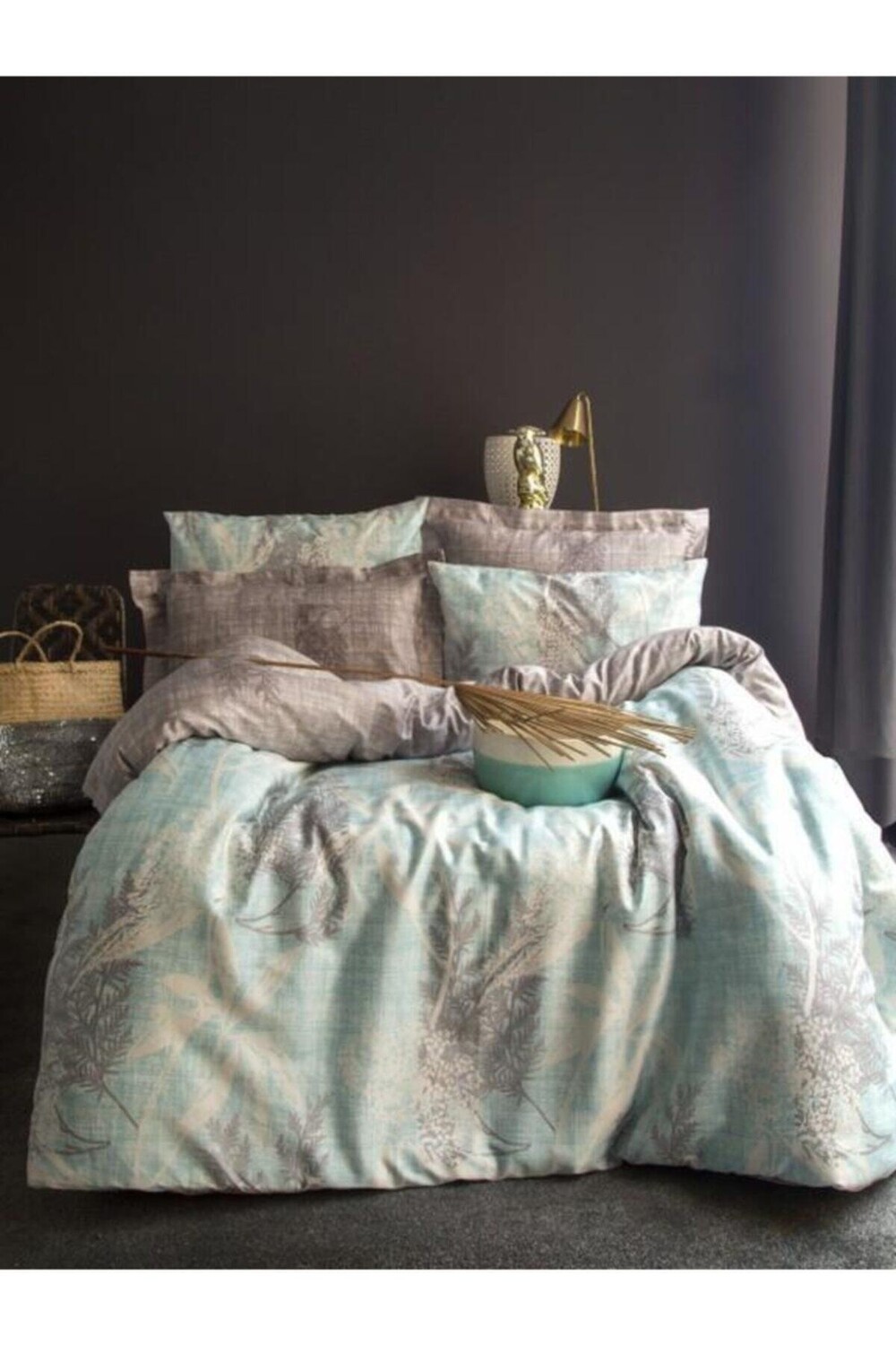 

Комплект двойных пододеяльников Issimo Home Herra Satin, синий