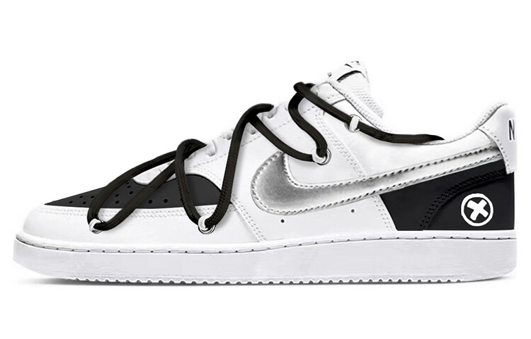 

Кроссовки Nike Court Vision 1 Skateboarding Shoes Women's Low-top White, черный
