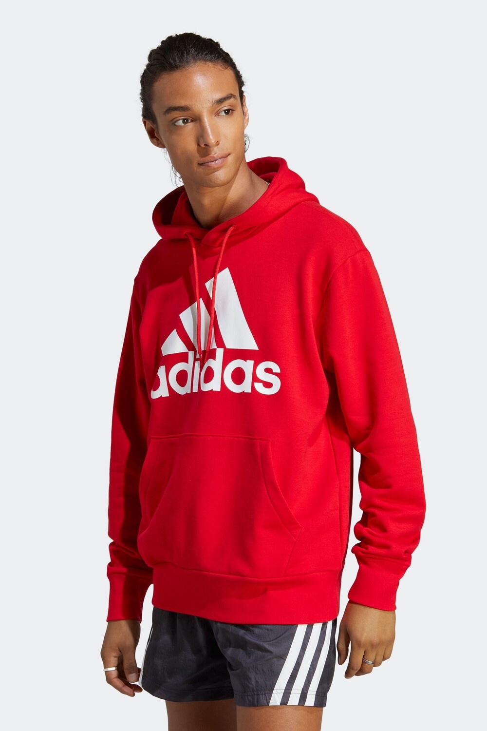 

Худи Sportswear Essentials из махровой ткани с большим логотипом adidas, красный