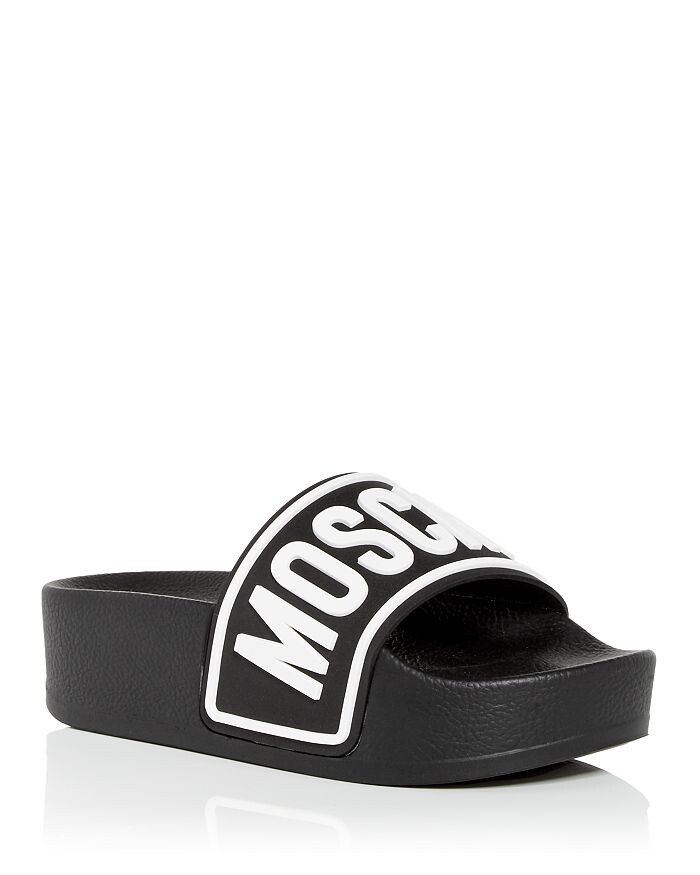 

Женские шлепанцы на платформе Moschino