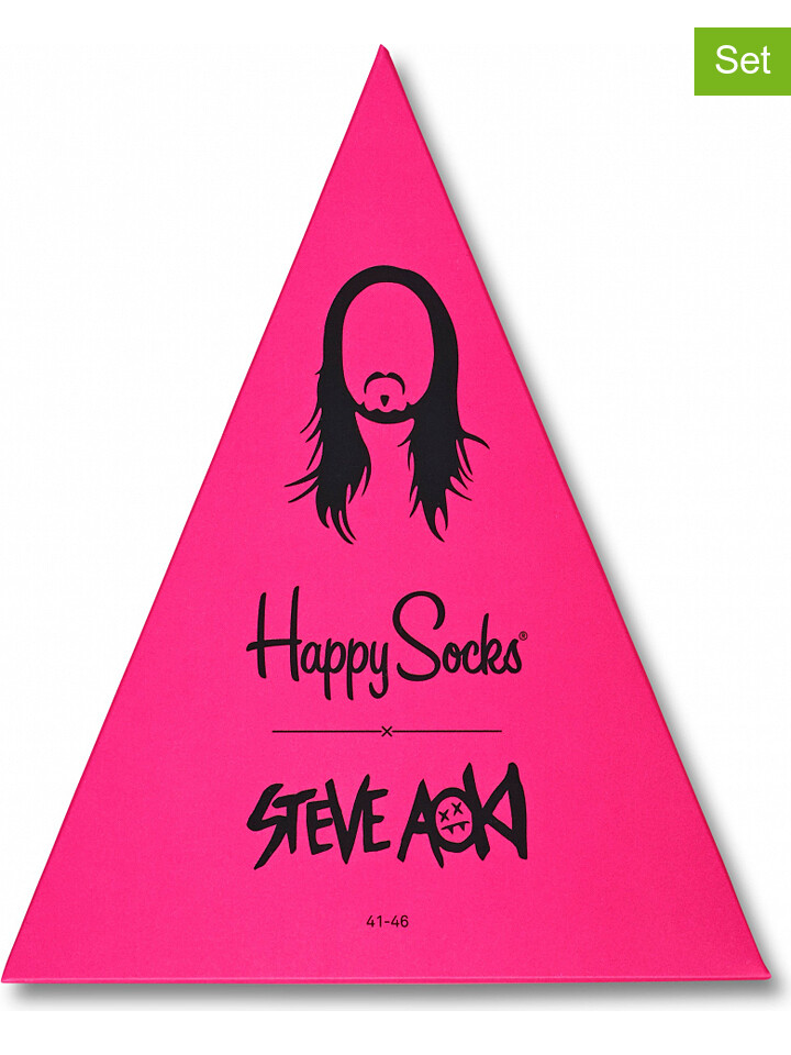 

Носки Happy Socks 3tlg. Geschenkset Steve Aoki, красочный