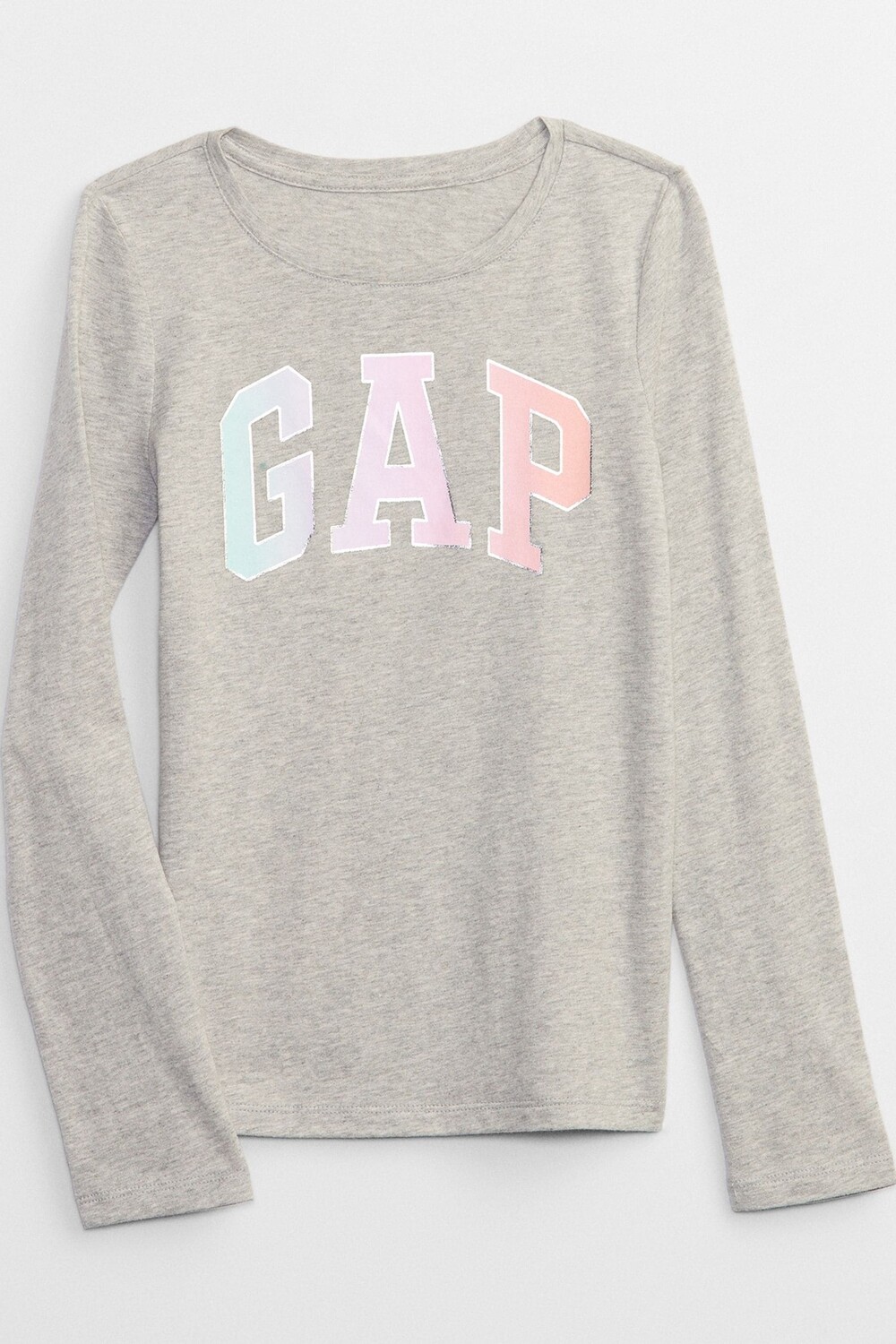 

Футболка с рисунком и длинными рукавами Gap, серый