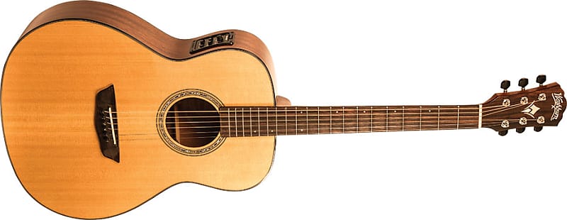 цена Акустическая гитара Demo - Washburn WLO100SWEK Woodline Solid Wood Series Orchestra Body Acoustic Electric Guitar with F