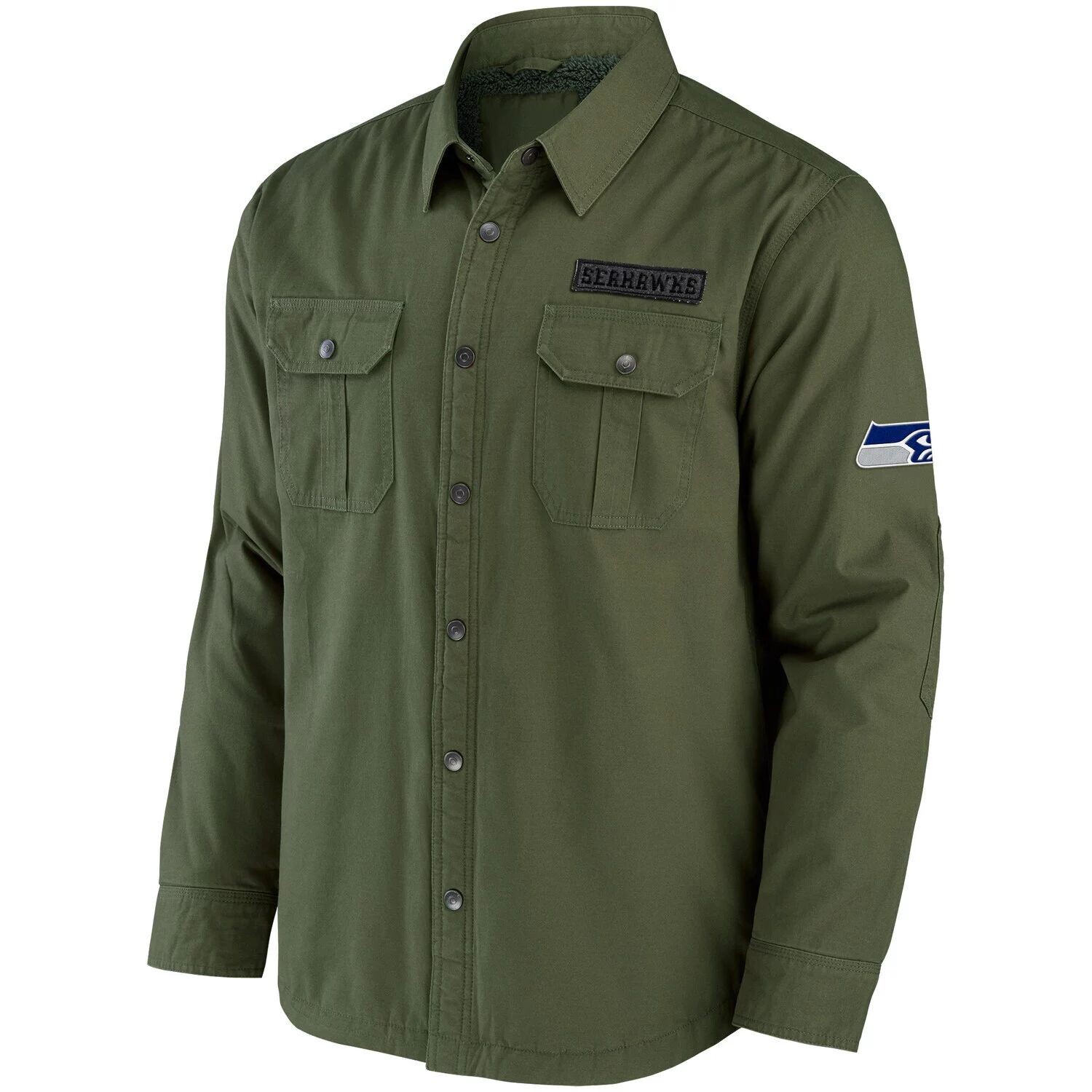 

Мужская коллекция NFL x Darius Rucker от Fanatics Olive Seattle Seahawks, куртка-рубашка на пуговицах с длинными рукавами