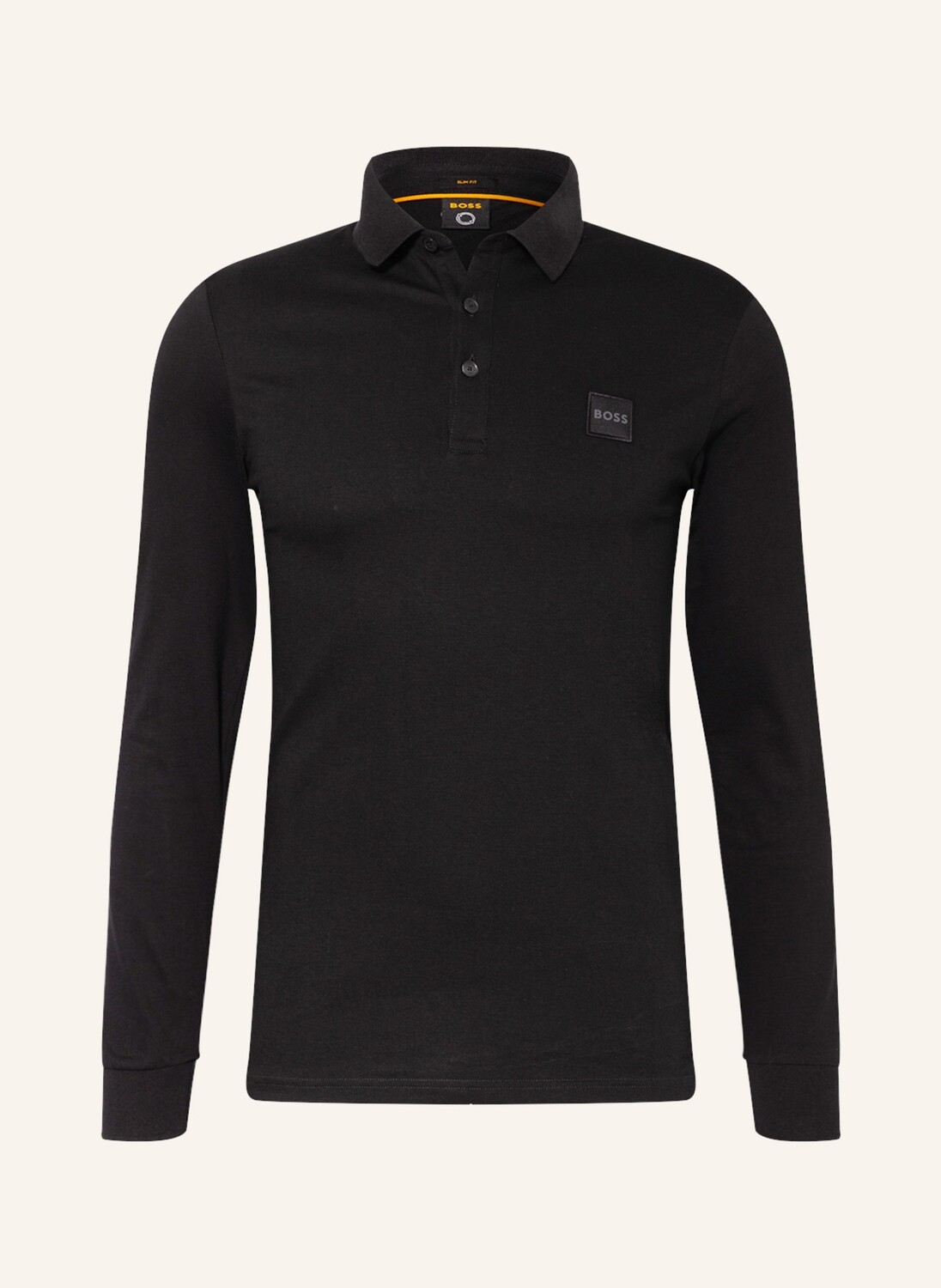 

Рубашка поло BOSS Piqué PASSERBY Slim Fit, черный