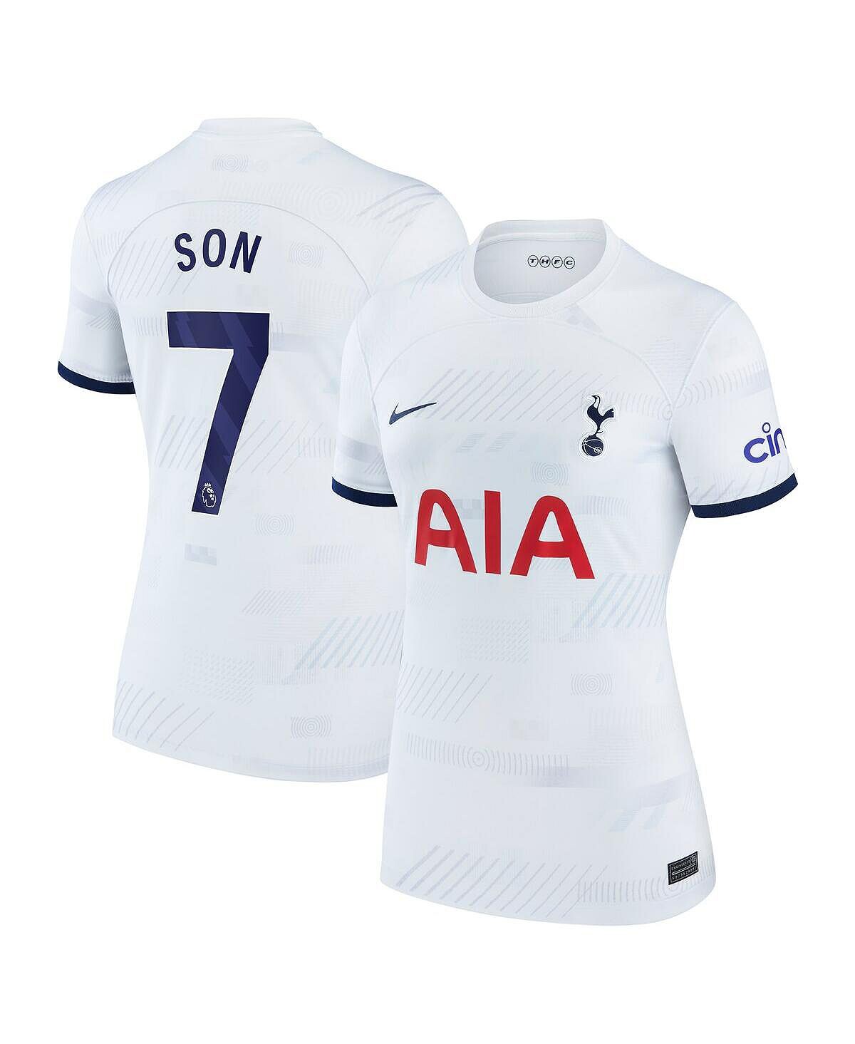 

Женская белая футболка Son Heung-min Tottenham Hotspur 2023/24, реплика игрока Nike, белый