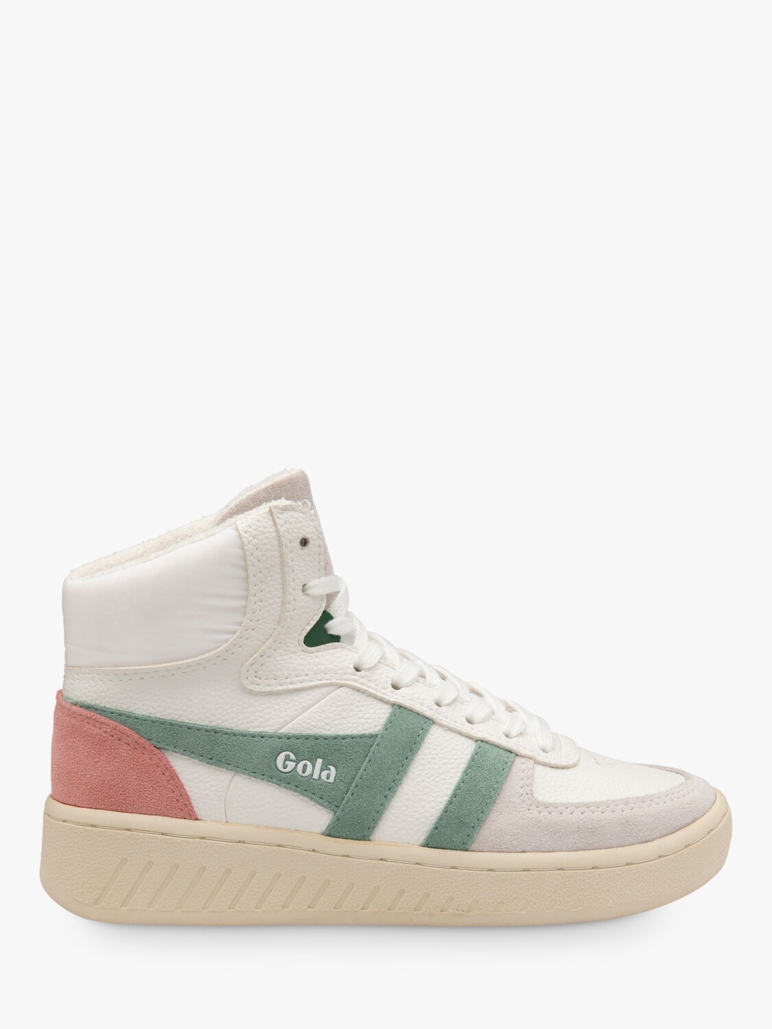 

Высокие кроссовки Classics Slam Trident Gola, белый/зеленый/коралловый