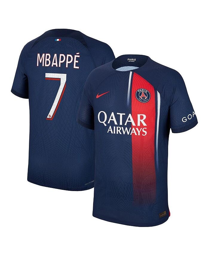 

Мужская футболка Kylian Mbappe Navy Paris Saint-Germain 2023/24 домашняя аутентичная футболка игрока Nike, синий
