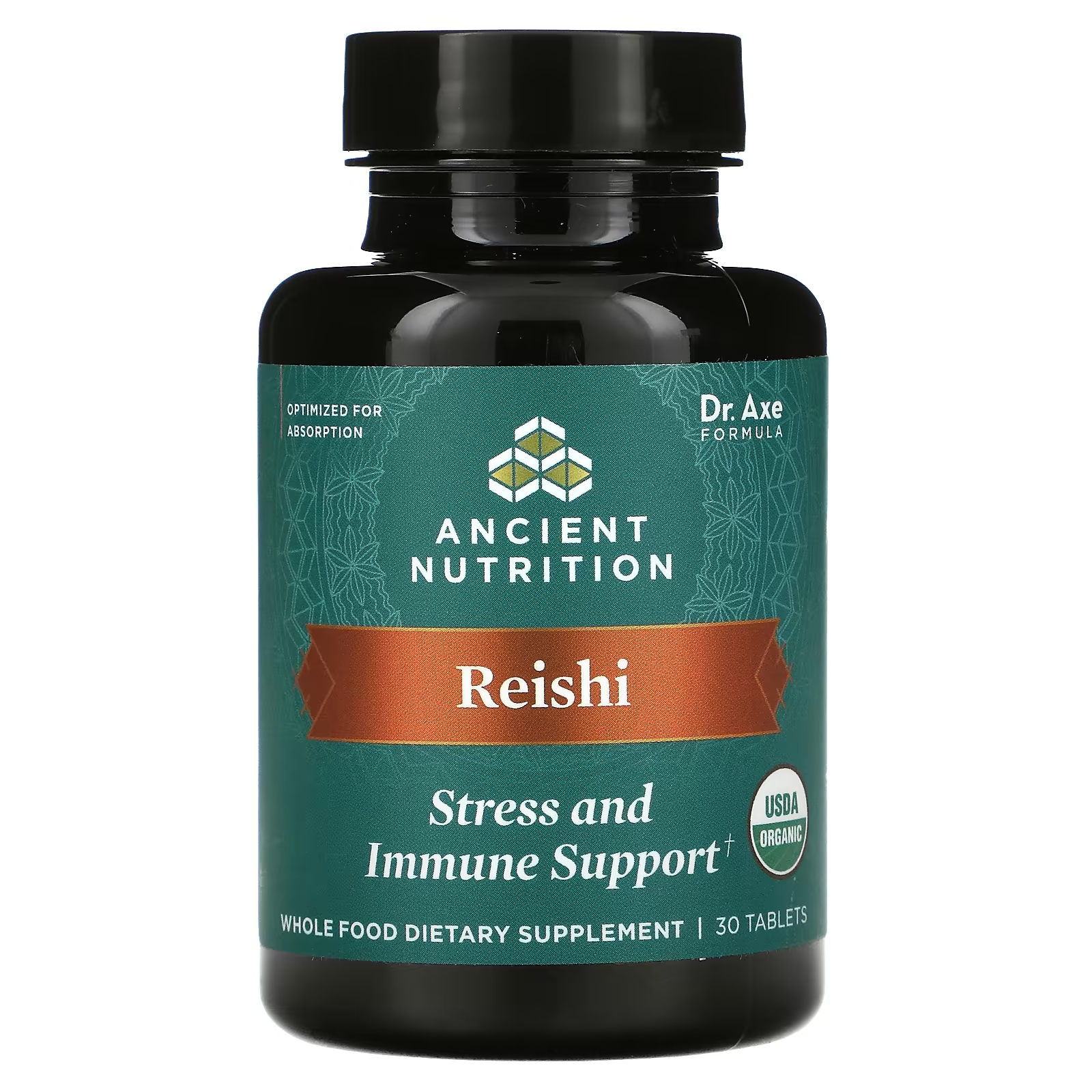 цена Рейши Ancient Nutrition поддержка стресса и иммунитета, 30 таблеток